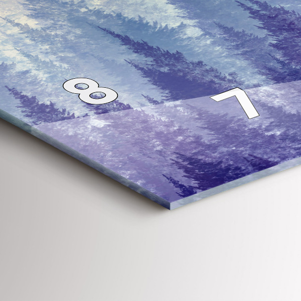 Horloge murale horizontale Forêt dans le brouillard