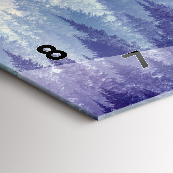 Horloge murale horizontale Forêt dans le brouillard