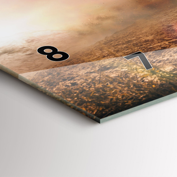 Horloge murale horizontale Homme sur une moto