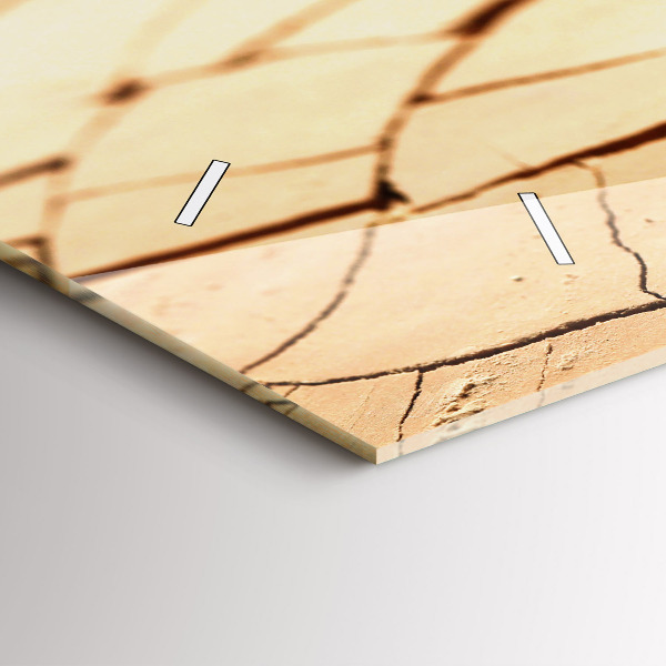 Horloge rectangulaire horizontale Une plante dans un sol asséché