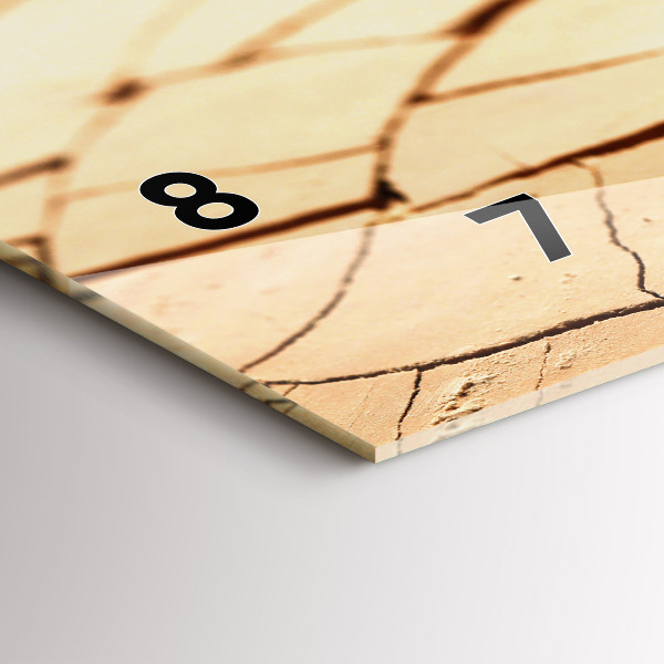 Horloge rectangulaire horizontale Une plante dans un sol asséché