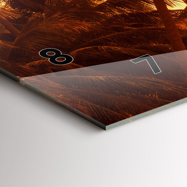 Horloge murale horizontale Palmiers ensoleillés