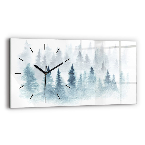 Horloge murale horizontale 'Forêt d''hiver'