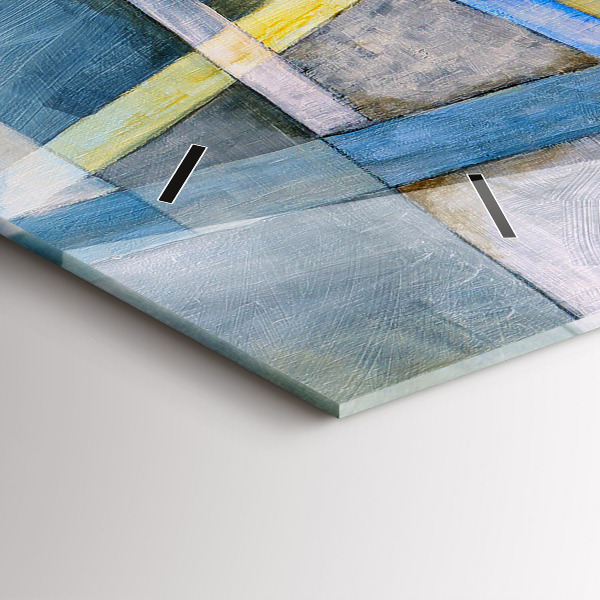 Horloge rectangulaire horizontale peinture impressionniste