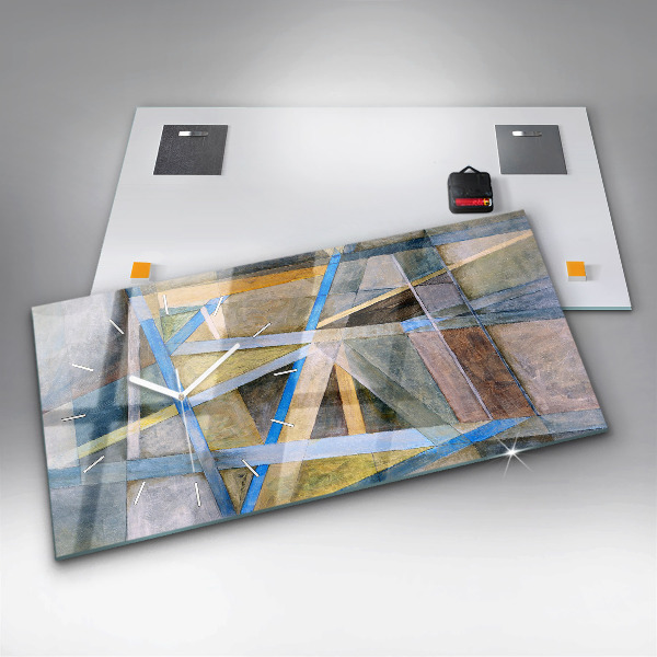 Horloge rectangulaire horizontale peinture impressionniste