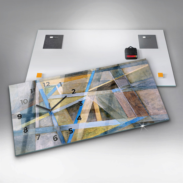 Horloge rectangulaire horizontale peinture impressionniste