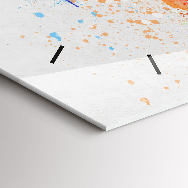 Horloge rectangulaire horizontale Carte du monde sur papier