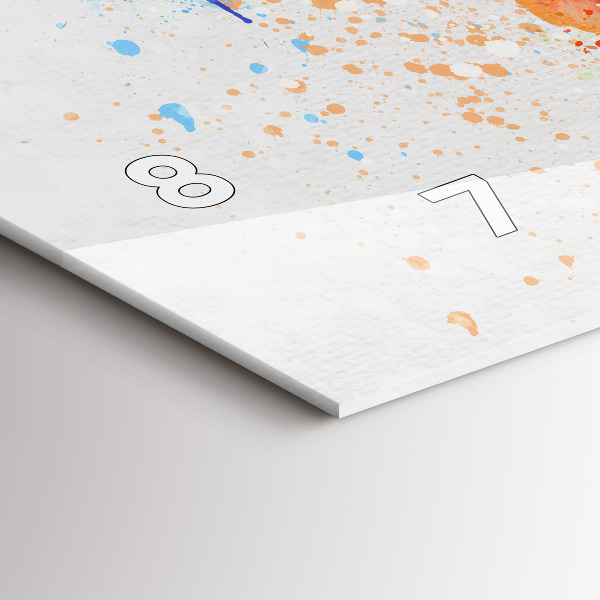 Horloge rectangulaire horizontale Carte du monde sur papier