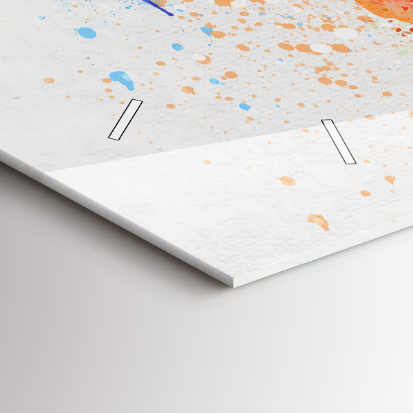 Horloge rectangulaire horizontale Carte du monde sur papier