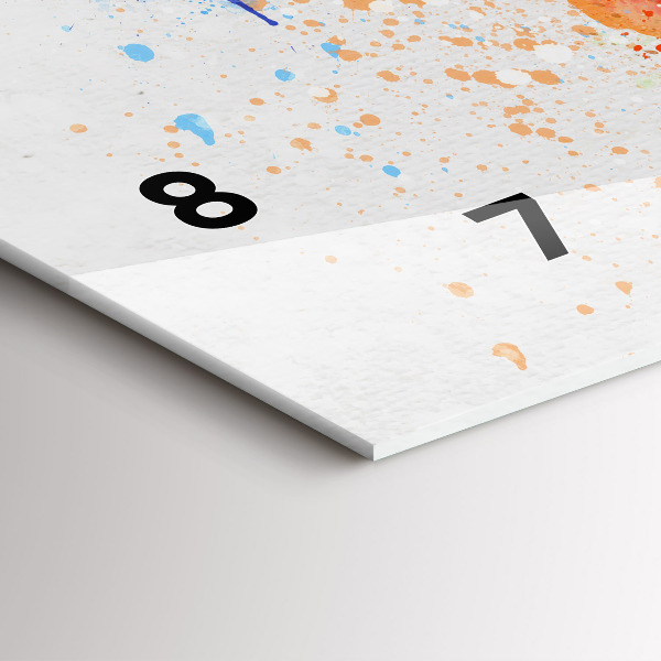 Horloge rectangulaire horizontale Carte du monde sur papier