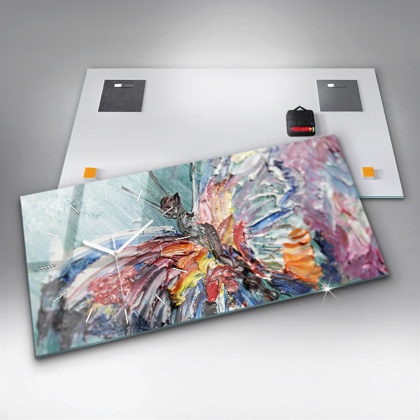 Horloge rectangulaire horizontale 'Fragment d''une œuvre d''art à l''huile'