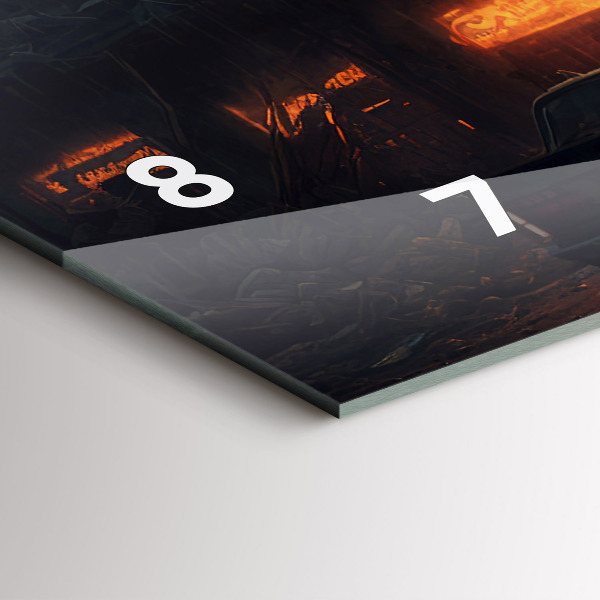 Horloge murale horizontale Bâtiment apocalyptique