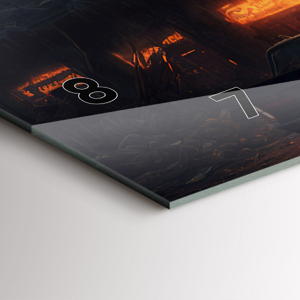 Horloge murale horizontale Bâtiment apocalyptique