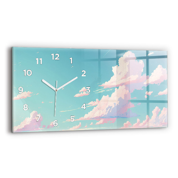 Horloge murale horizontale Couleur pastel du ciel