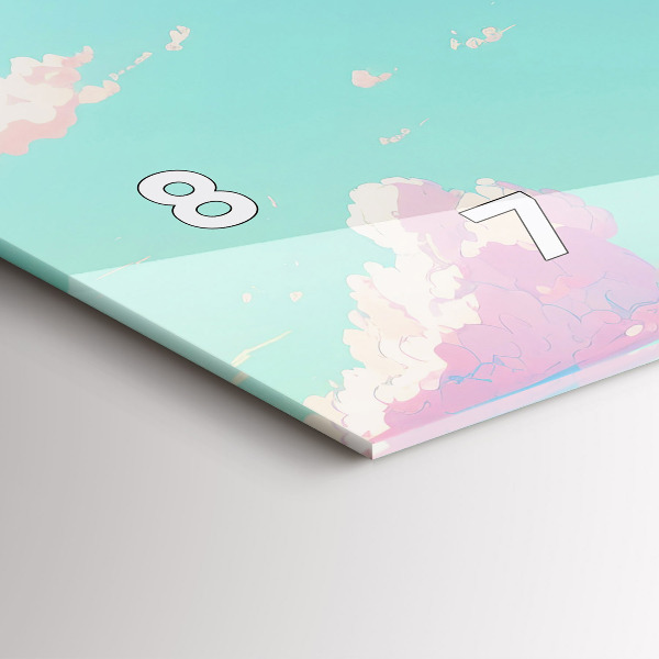 Horloge murale horizontale Couleur pastel du ciel