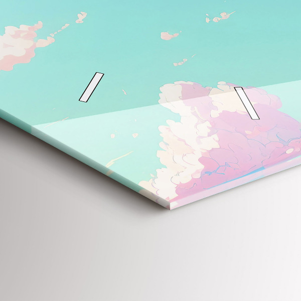 Horloge murale horizontale Couleur pastel du ciel