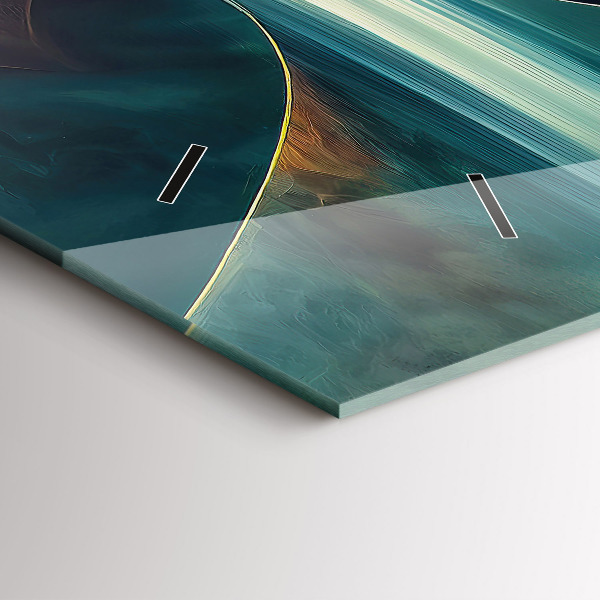 Horloge murale horizontale 'Arrière-plan d''une cascade qui coule'