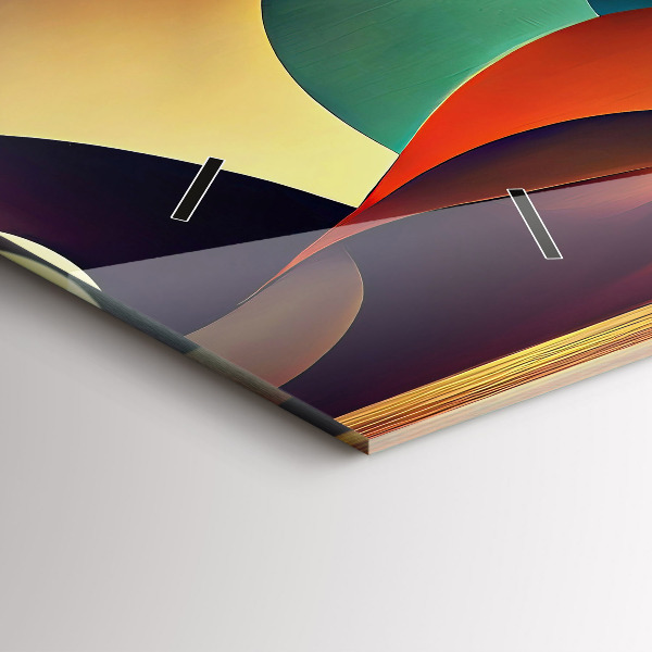 Horloge murale horizontale Arrière-plan de lignes abstraites