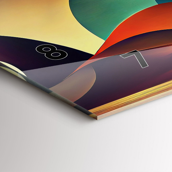 Horloge murale horizontale Arrière-plan de lignes abstraites