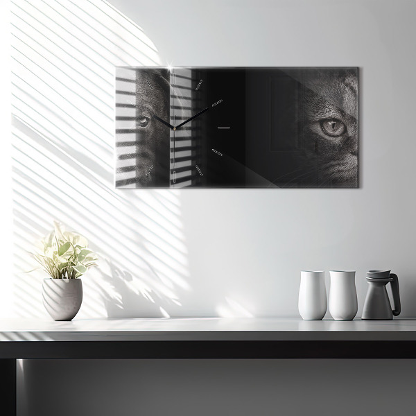 Horloge rectangulaire horizontale Chien et chat Scottish Fold