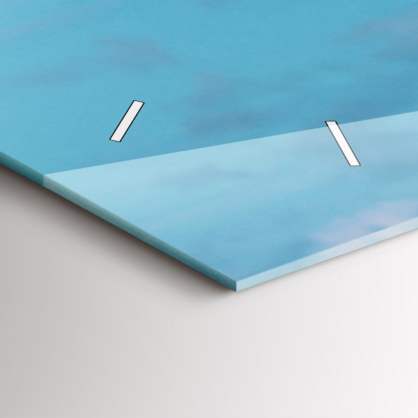 Horloge murale horizontale Grande girafe sur fond de ciel