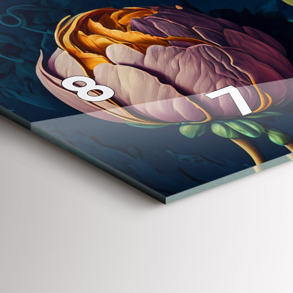 Horloge murale horizontale Bouquet de fleurs vintage