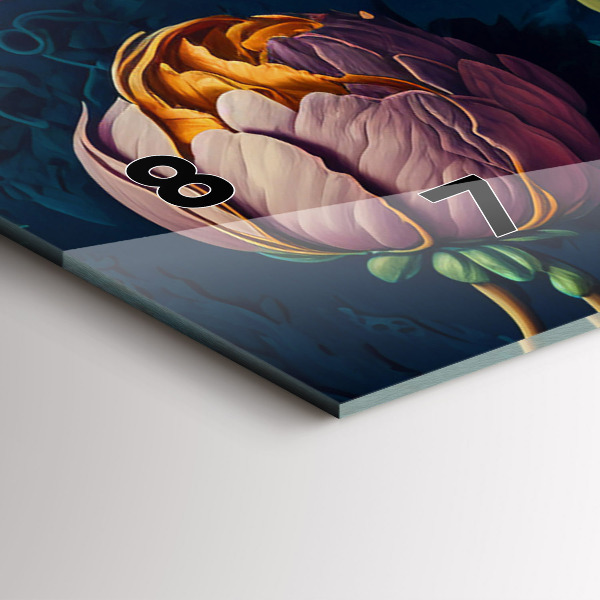 Horloge murale horizontale Bouquet de fleurs vintage