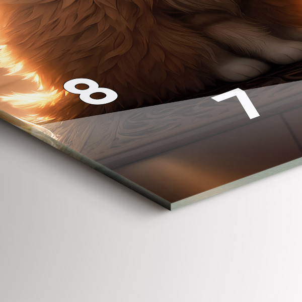 Horloge murale horizontale Quatre chatons au soleil