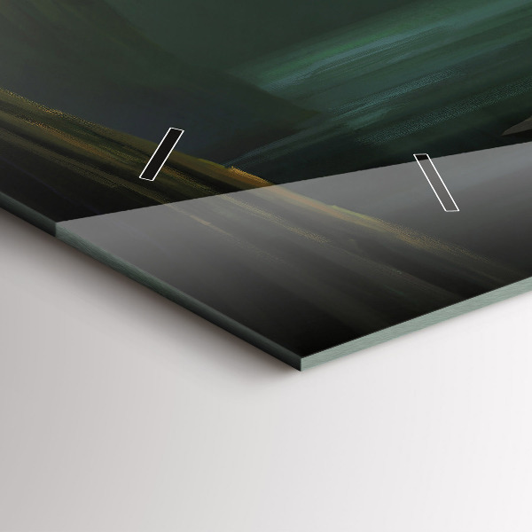 Horloge murale horizontale 'L''homme et le monstre dans le marais'