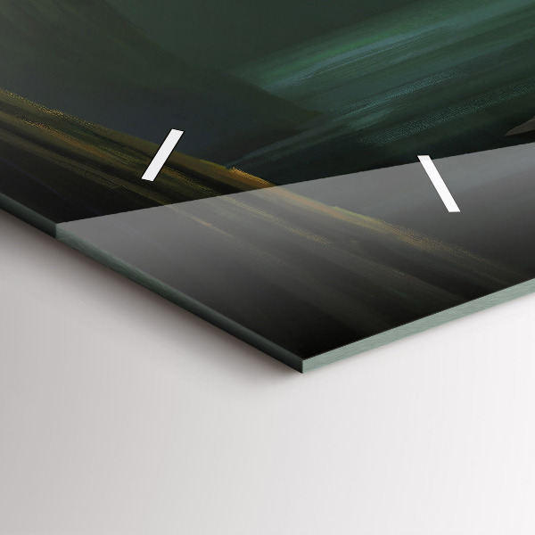 Horloge murale horizontale 'L''homme et le monstre dans le marais'