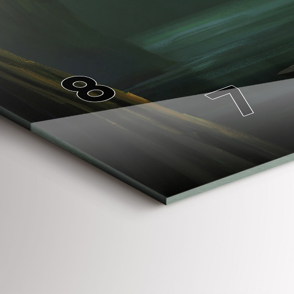 Horloge murale horizontale 'L''homme et le monstre dans le marais'