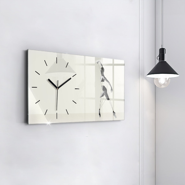 Horloge murale horizontale Danseuse abstraite