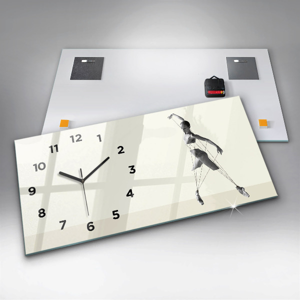 Horloge murale horizontale Danseuse abstraite