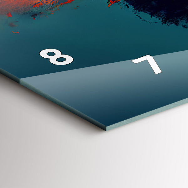 Horloge murale horizontale Monde virtuel futuriste