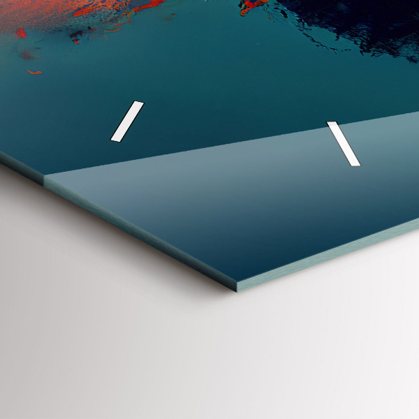 Horloge murale horizontale Monde virtuel futuriste