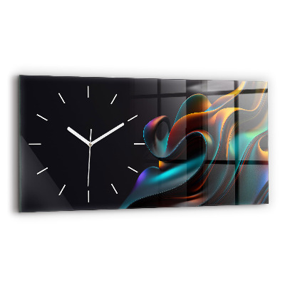 Horloge murale horizontale Vague futuriste