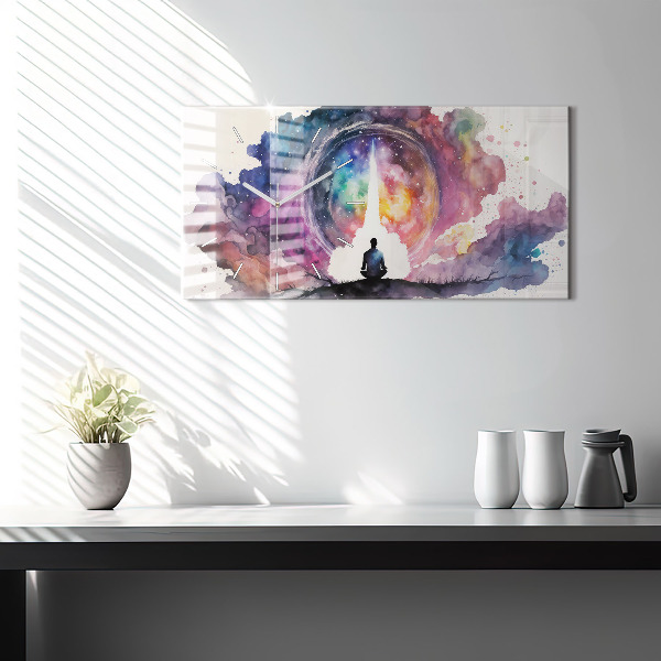 Horloge murale horizontale Style de vie méditatif