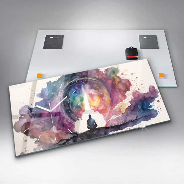 Horloge murale horizontale Style de vie méditatif