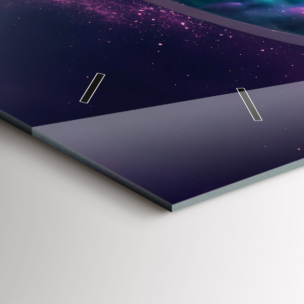 Horloge murale horizontale Nuages colorés des cosmonautes