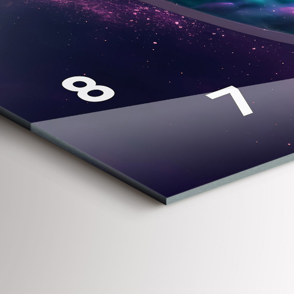 Horloge murale horizontale Nuages colorés des cosmonautes