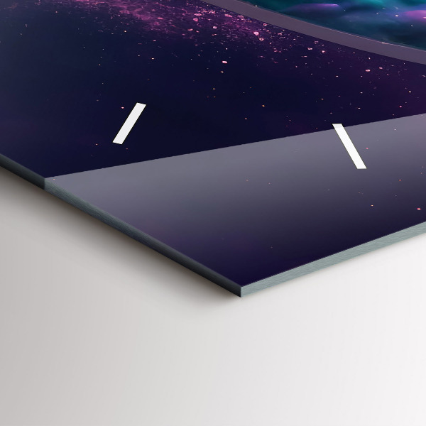 Horloge murale horizontale Nuages colorés des cosmonautes