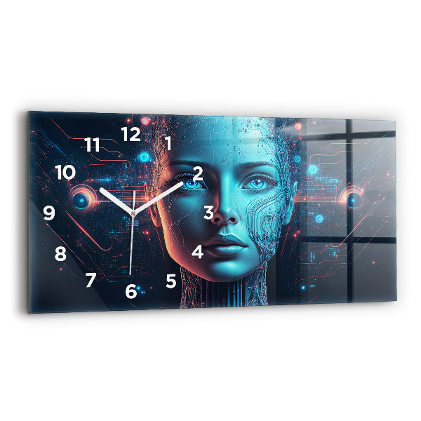 Horloge murale horizontale Intelligence artificielle
