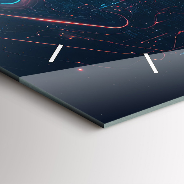 Horloge murale horizontale Intelligence artificielle