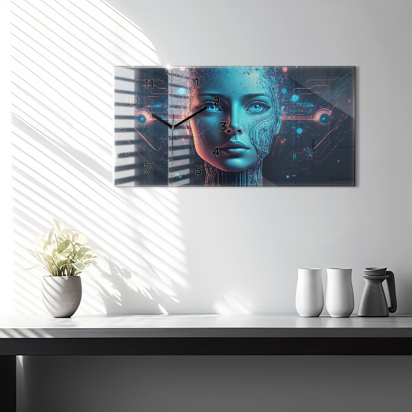 Horloge murale horizontale Intelligence artificielle