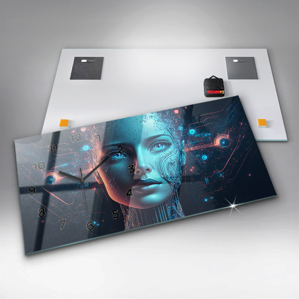 Horloge murale horizontale Intelligence artificielle