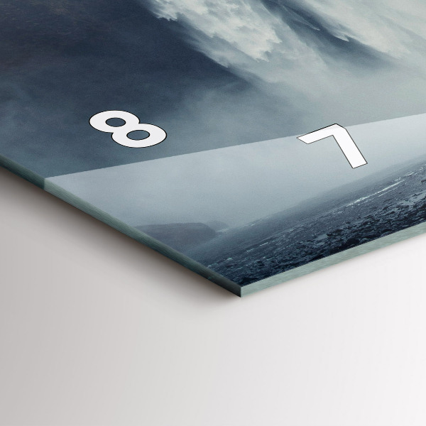 Horloge murale horizontale Paysage de cascades en Islande