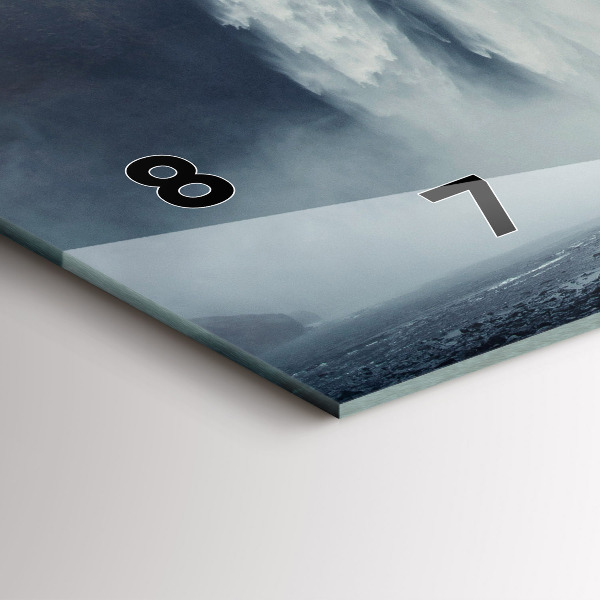 Horloge murale horizontale Paysage de cascades en Islande