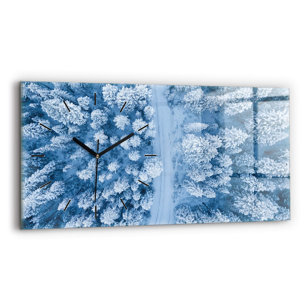 Horloge murale horizontale 'Forêt vue d''un drone'