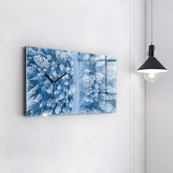 Horloge murale horizontale 'Forêt vue d''un drone'