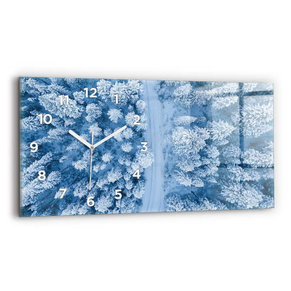 Horloge murale horizontale 'Forêt vue d''un drone'